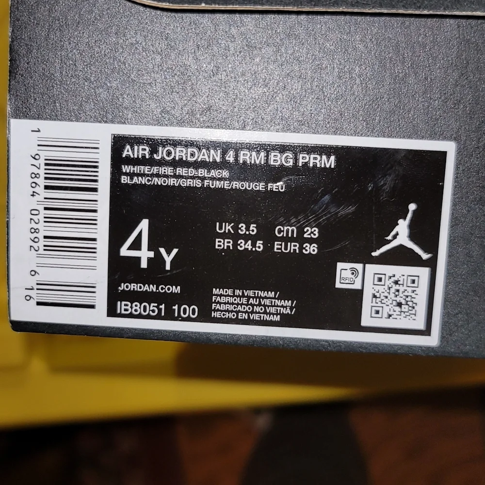 Air Jordan 4 RM BG PRM Size 4y (Which Is Same As 6womens) - Picture 2 of 10